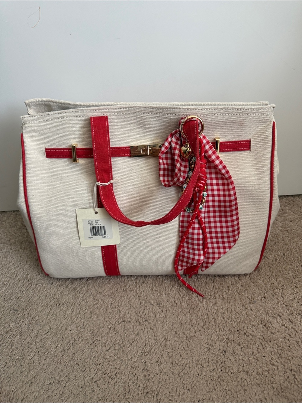 Nwt Sol & Mer Canvas Boatkin Tote w/ key chains